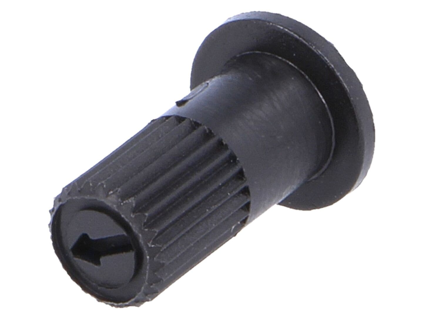Buton rotativ cu flanșă neagră, Ø6 mm, pentru trimere