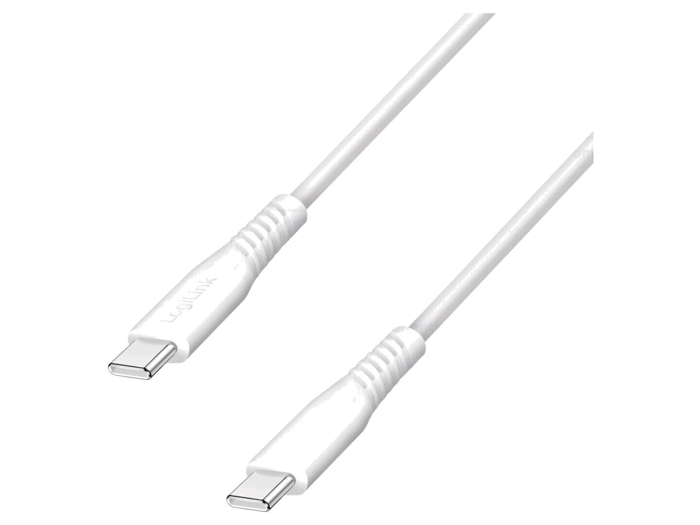 Cablu USB 2.0 USB C 0,5m alb PVC 60W - LOGILINK
