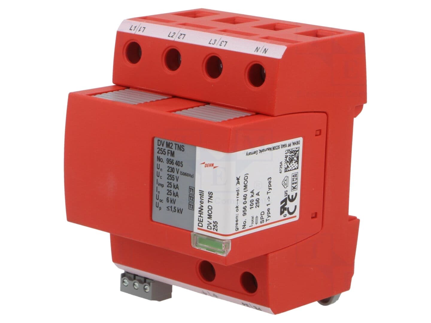 Limitator supratensiuni DEHN Tip 1+2 pentru șină DIN 956405 -40÷80°C