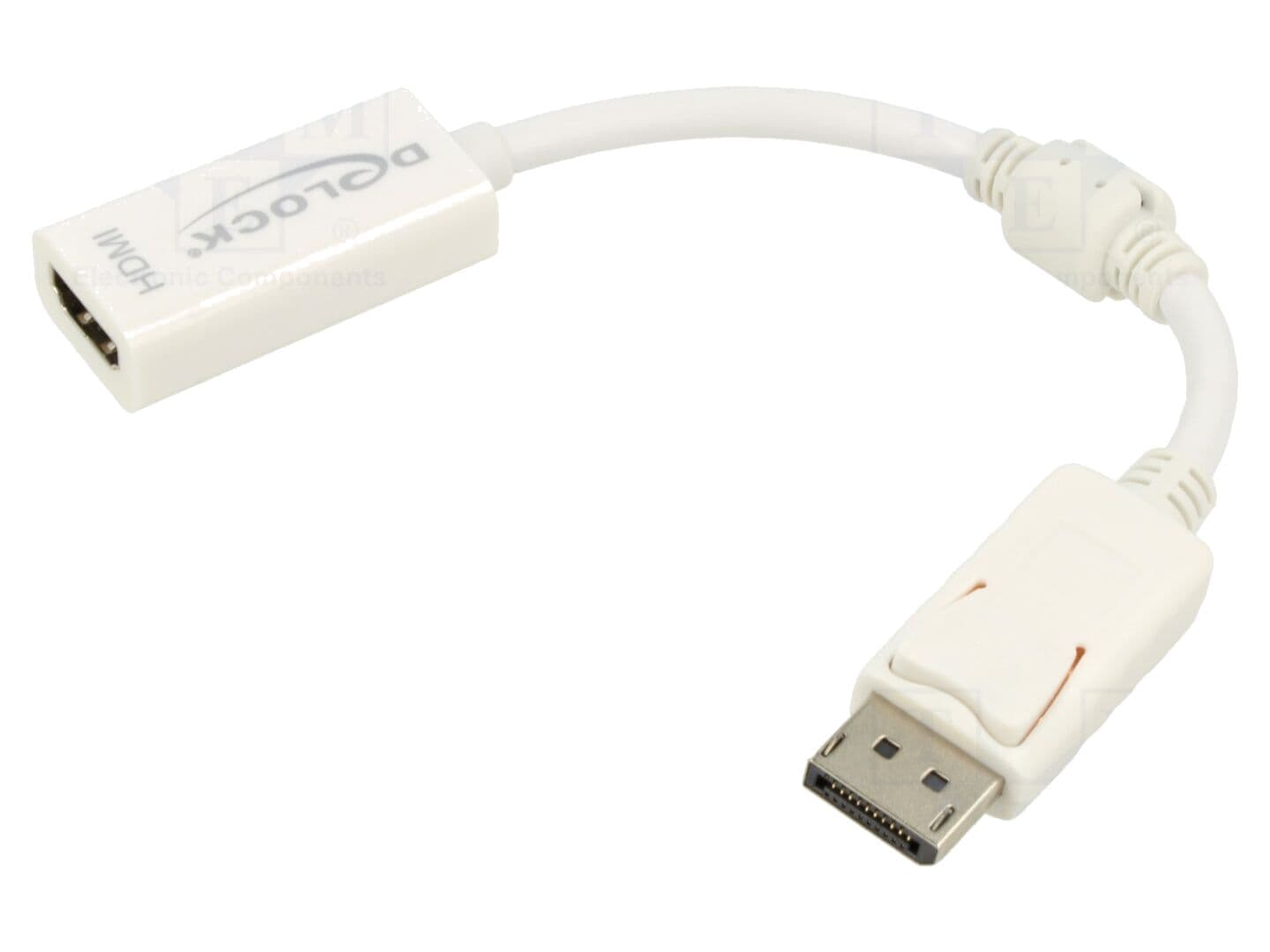Adaptor DisplayPort către HDMI, 0,12m, alb - DELOCK