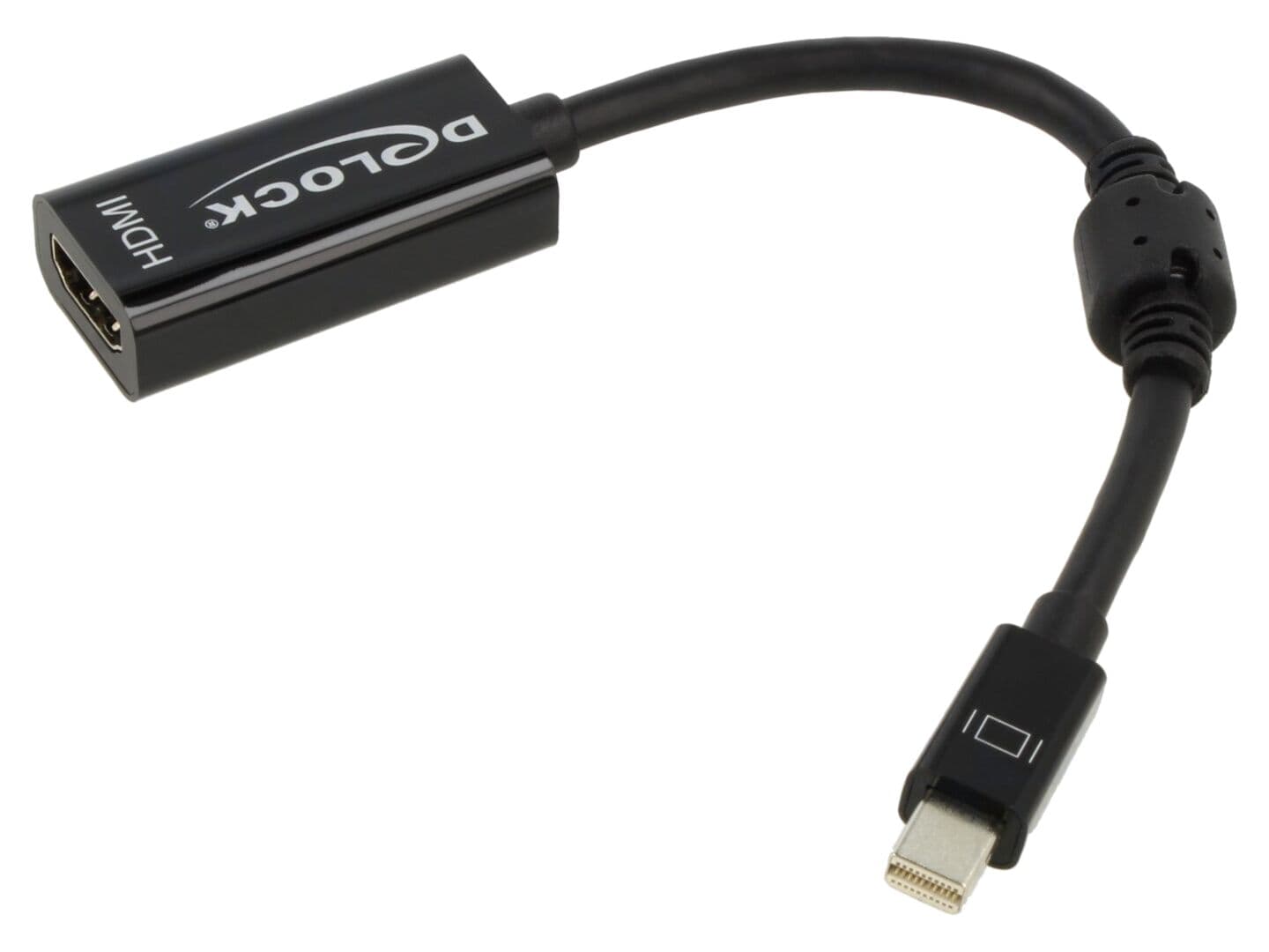 Adaptor HDMI soclu la mini DisplayPort mufă 0,12m negru