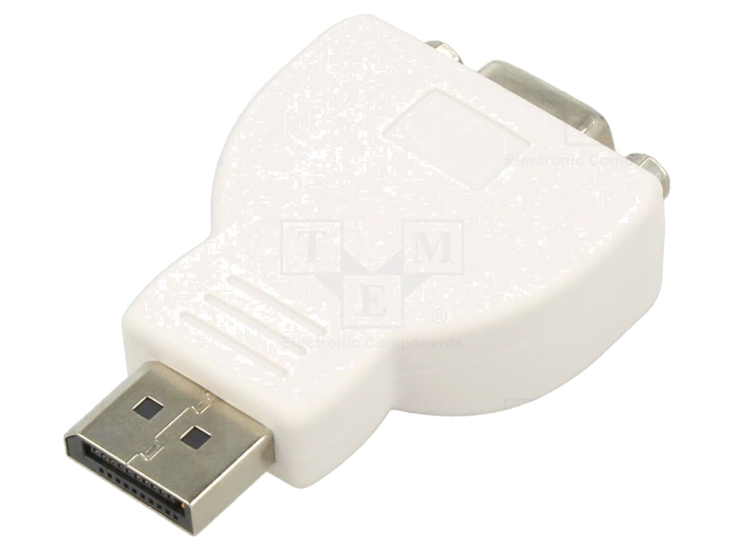 Adaptor D-Sub 15pin, DisplayPort mufă, VGA soclu, albă
