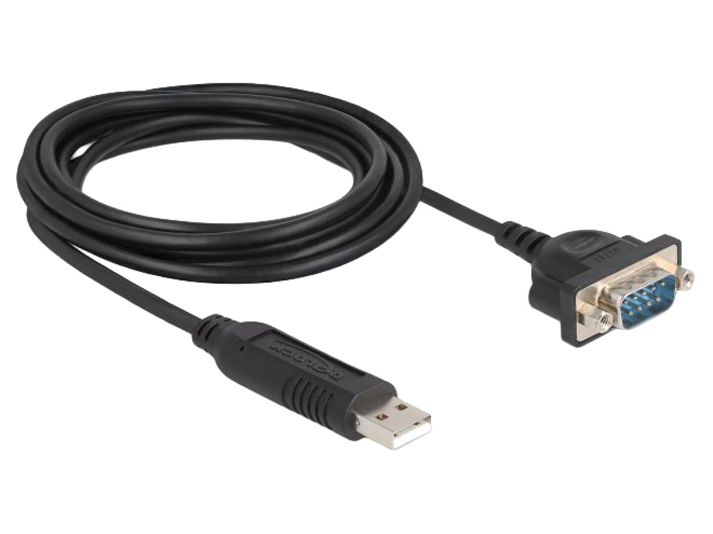 Convertor USB-RS232 DELOCK cu D-Sub 9pin, 1,8m, negru