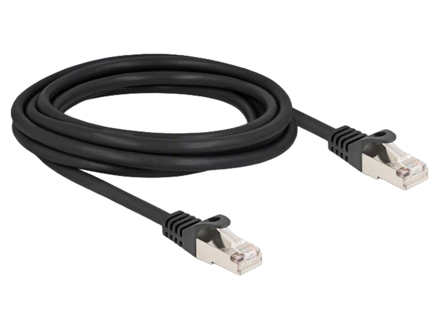 Patch cord; F/UTP; RJ50 mufă,din ambele părţi; 3m; PVC; negru