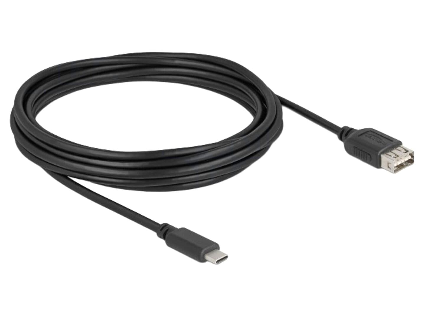 Cablu USB 2.0 USB A priză dublă, USB C mufă