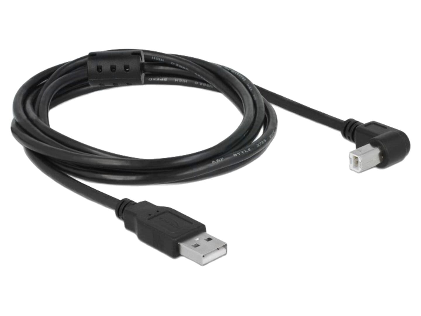Cablu USB 2.0 A mufă B mufă 90°