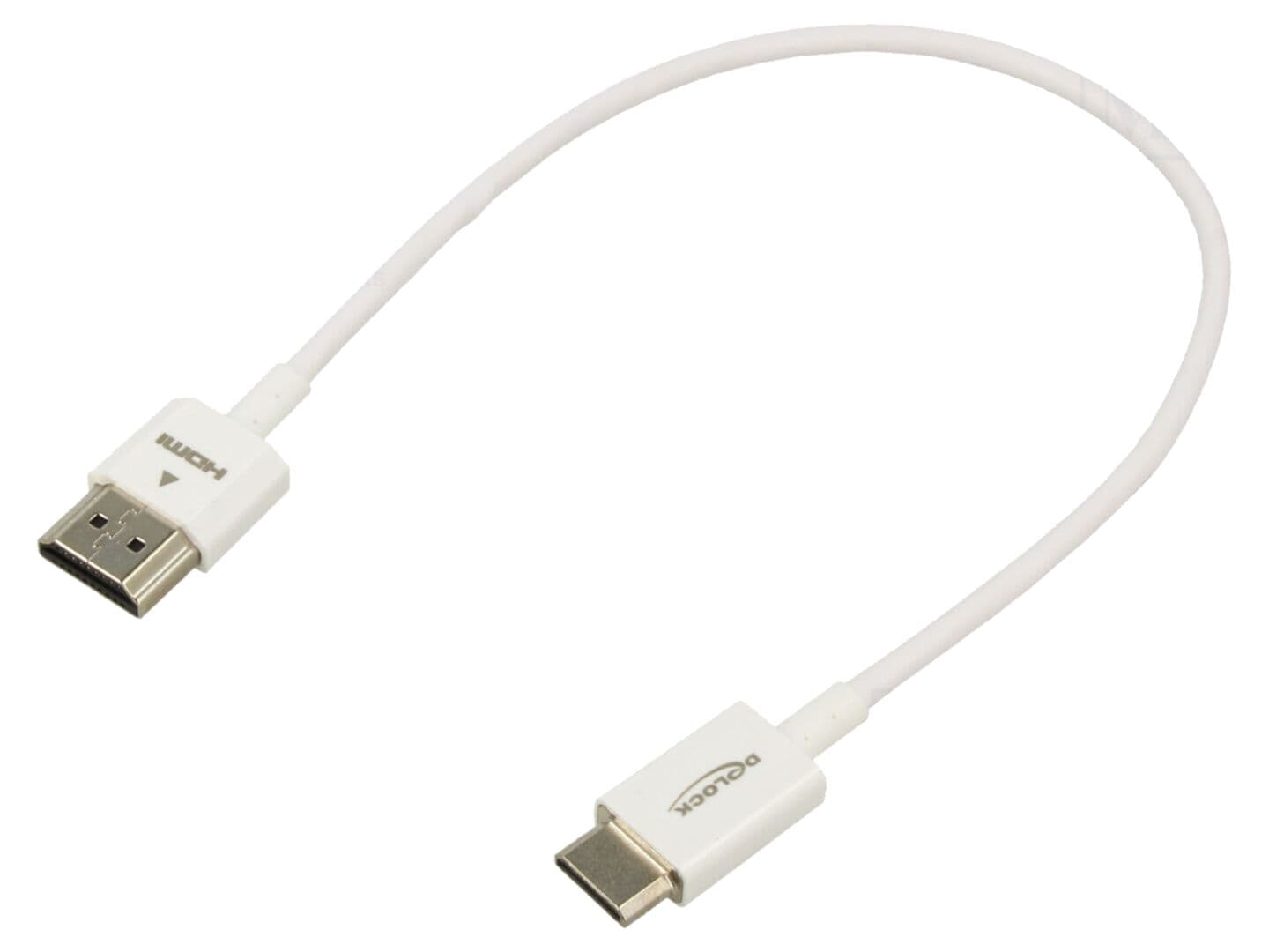 Cablu HDMI 0,25m mini HDMI alb - 4K, High Speed + Ethernet