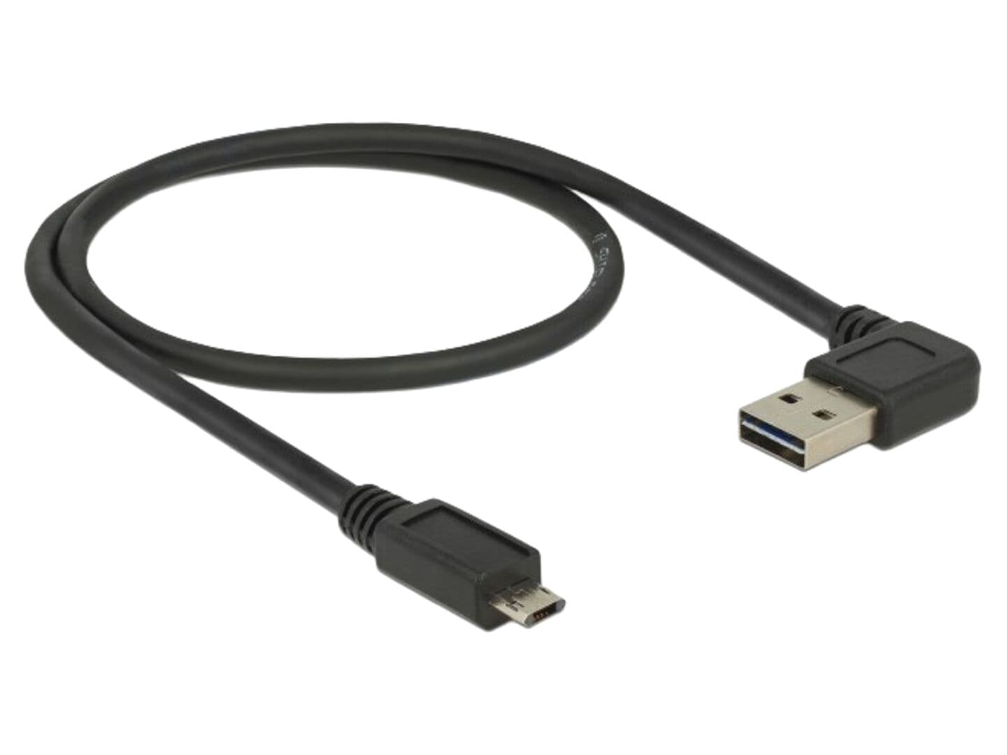 Cablu USB 2.0 aurit, 0,5m, negru