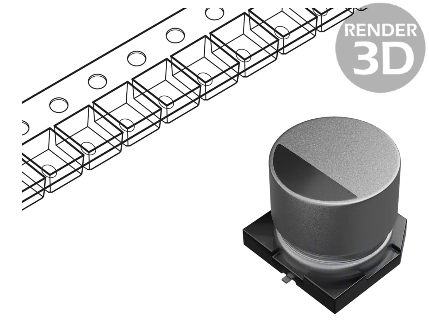 Condensator Electrolitic SMD 100uF 16V 8x10.2mm
