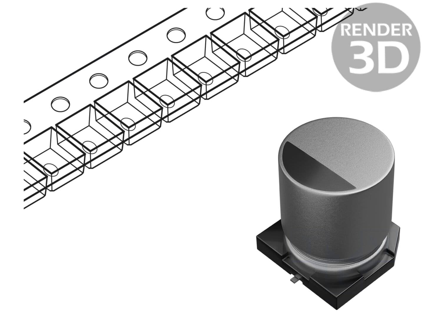 Condensator hibrid Panasonic 68µF 25V SMD ESR 30mΩ ZC