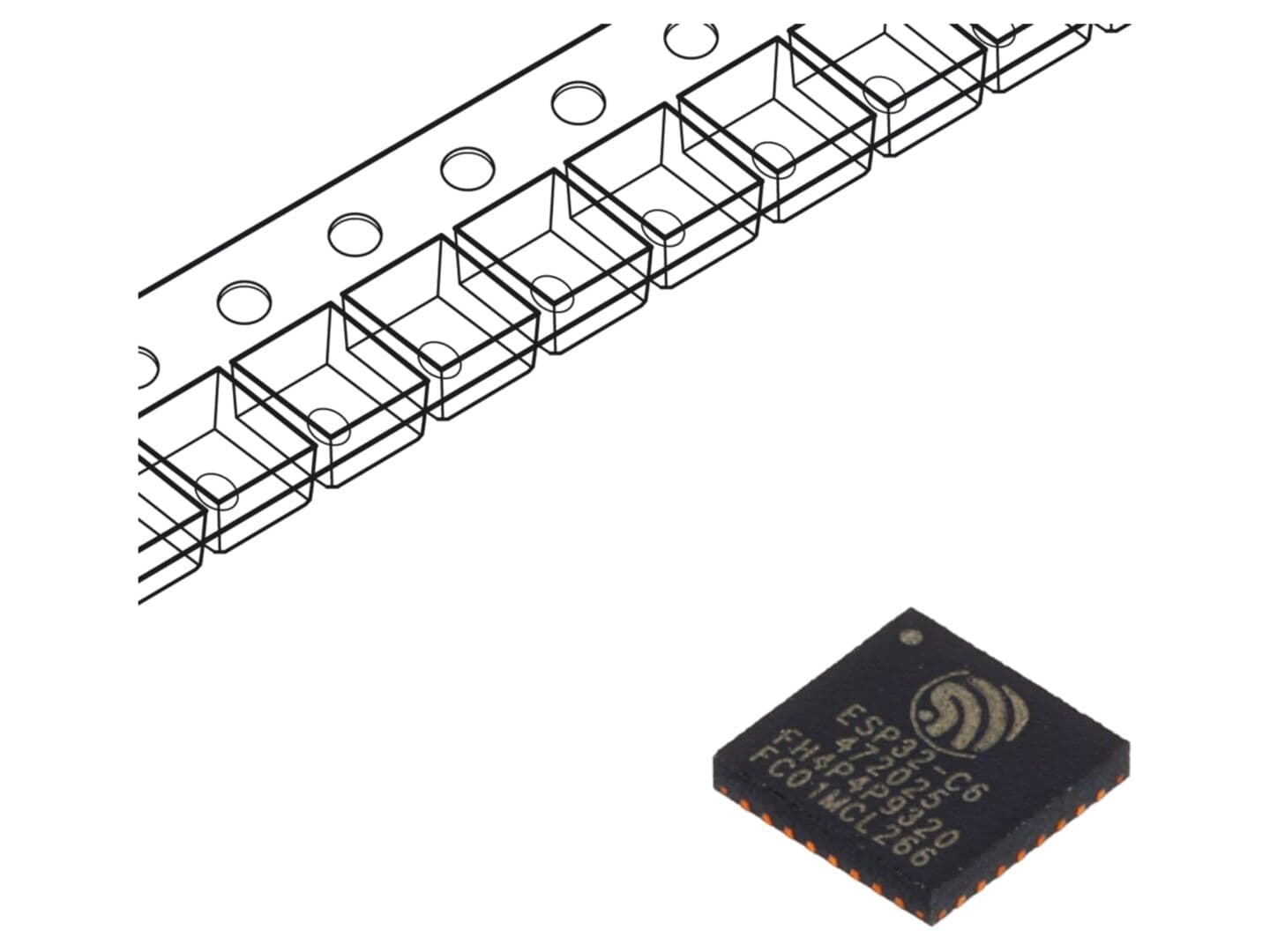 Modul ESPRESSIF ESP32-C6FH4 SoC Bluetooth BLE WiFi ZigBee SMD QFN32 5x5mm