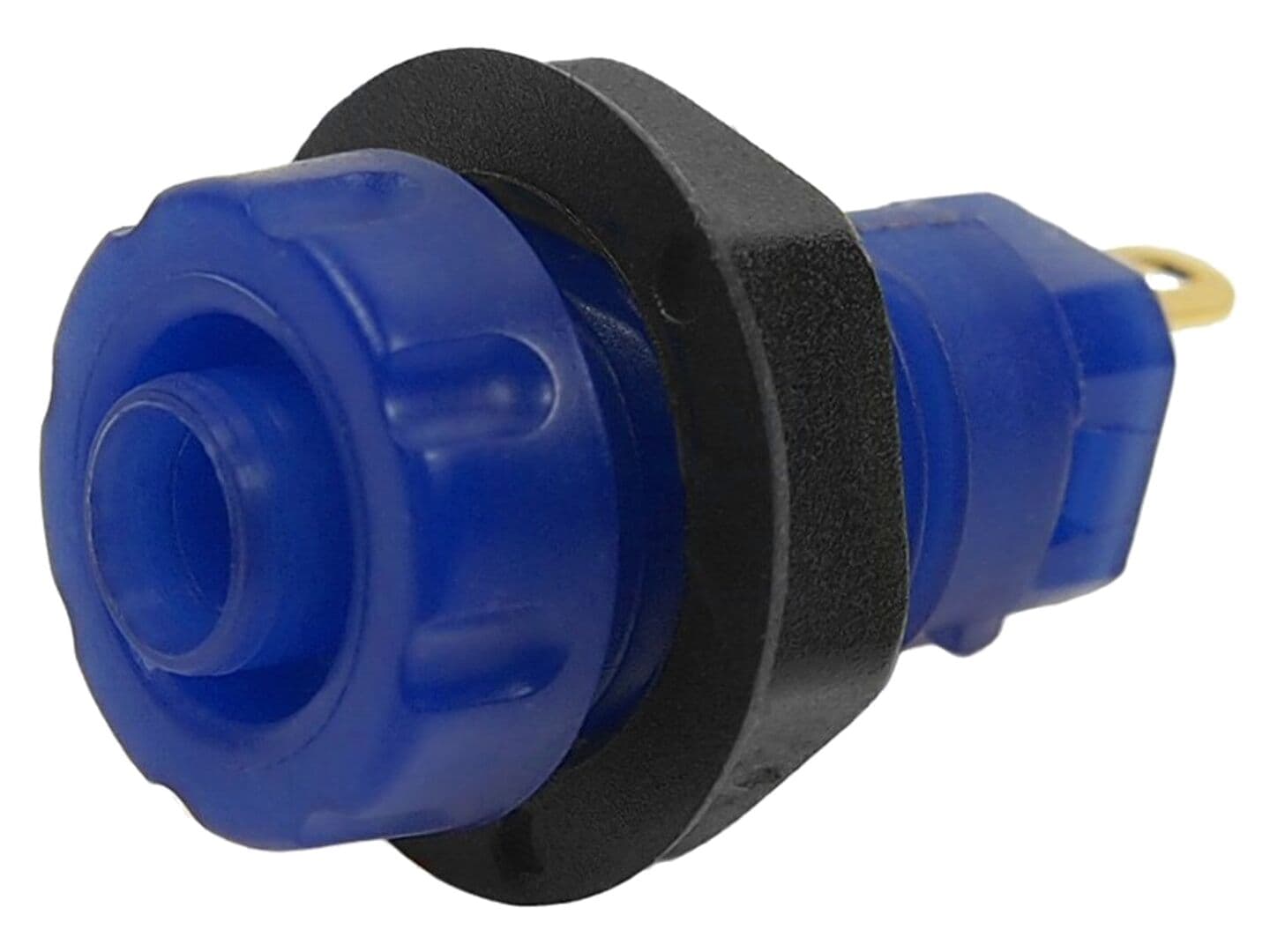 Conector de laborator banană 4mm, 1kVDC, 30A, albastru
