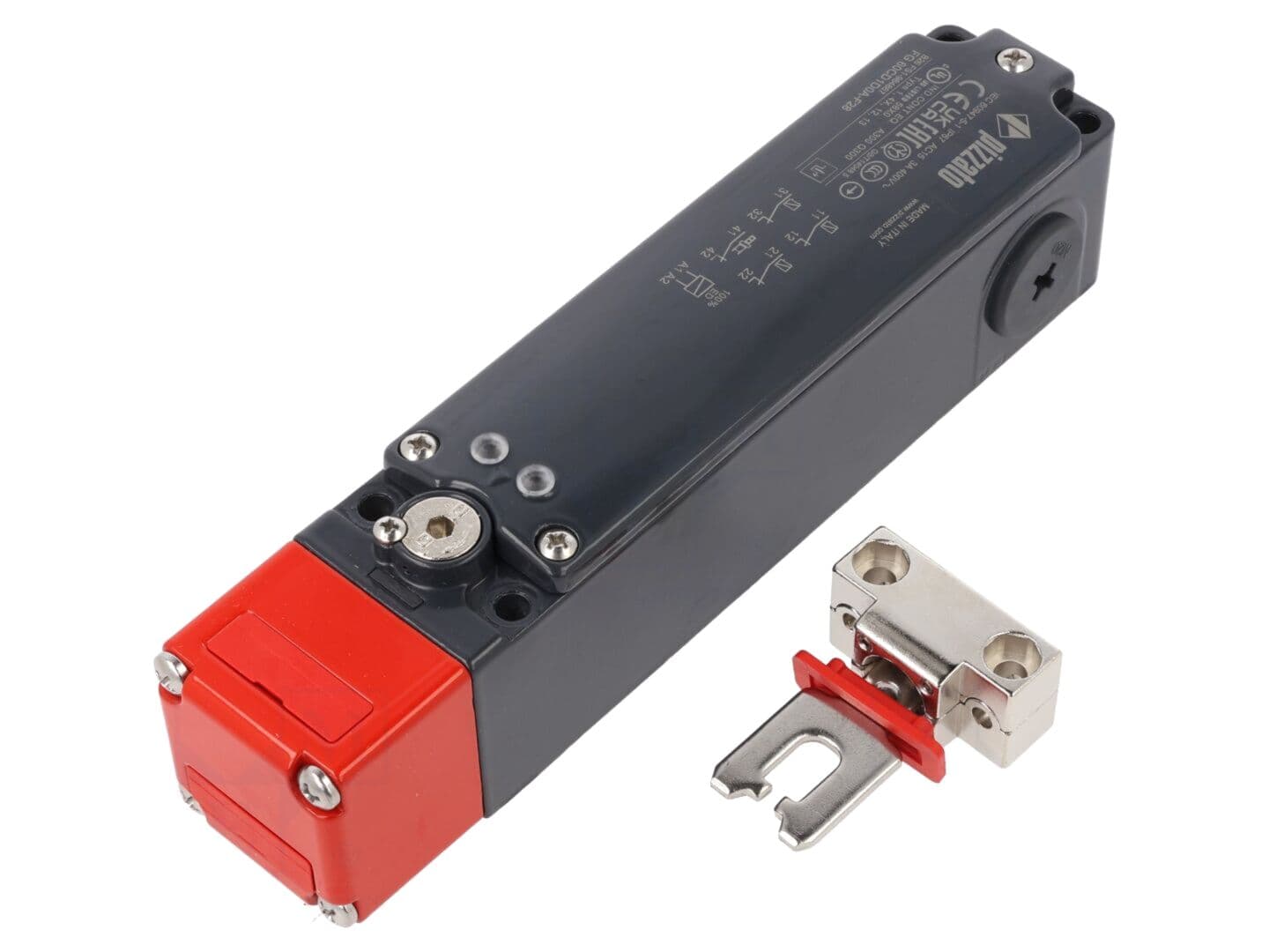 Întrerupător de siguranță cu blocare, IP67, contact NC x2, metal