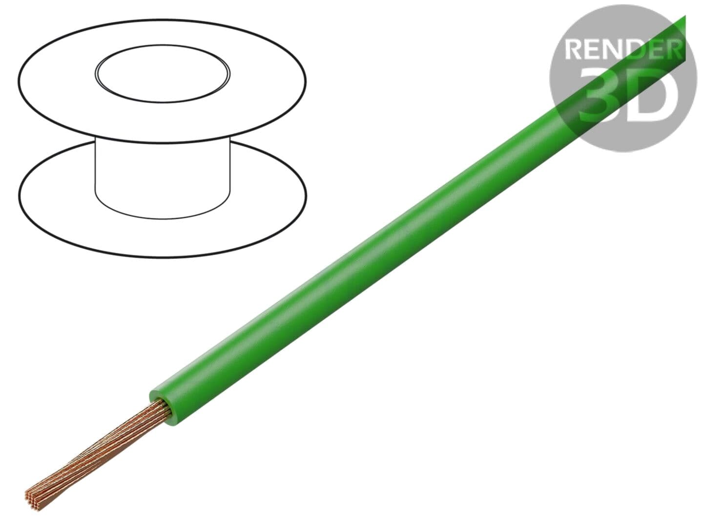 Cablu electric FLY 1x1,5mm2 PVC verde