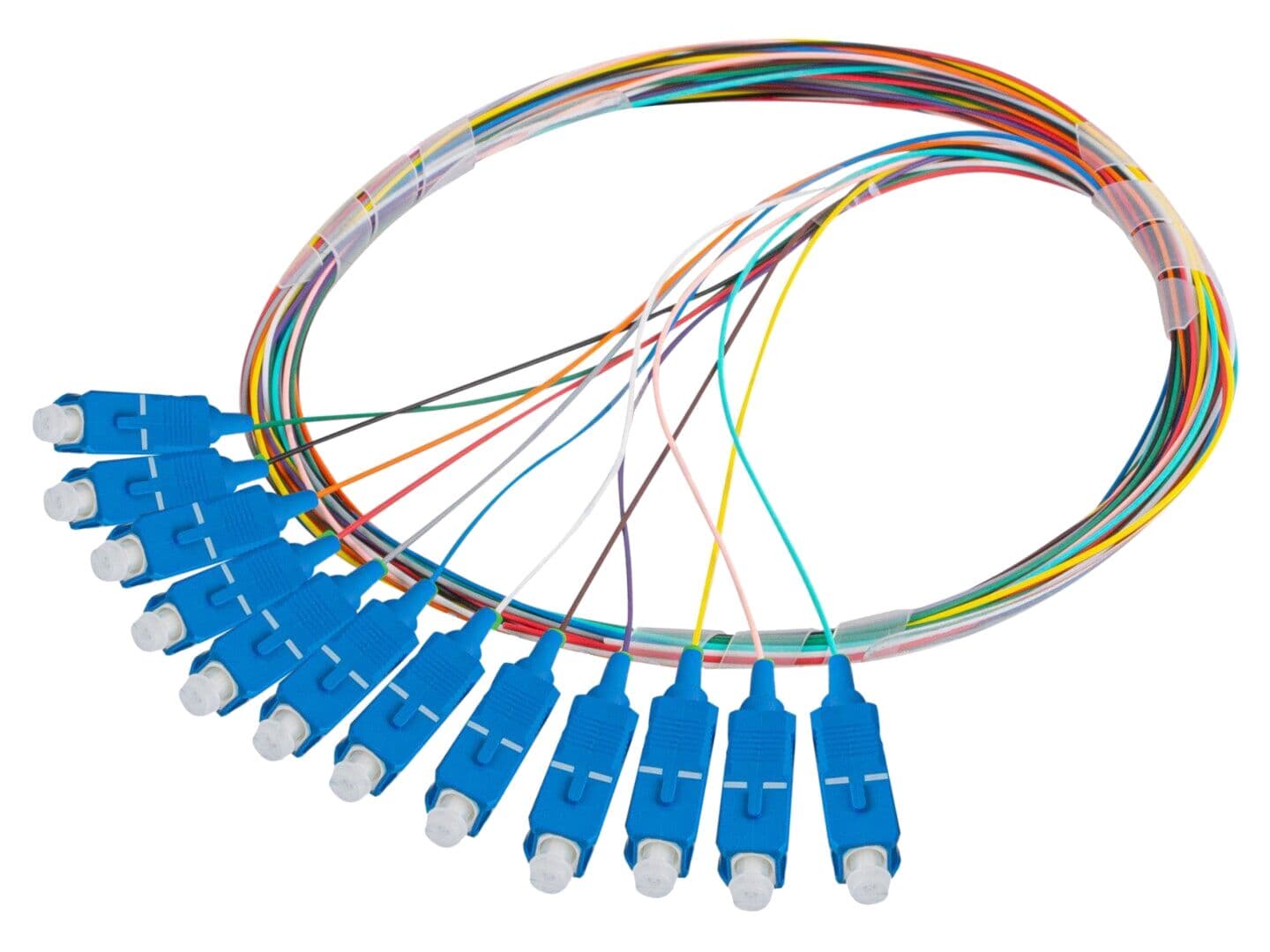 Dispozitiv pentru fibră optică SC/UPC 2m, 12 buc, LSZH, LANBERG