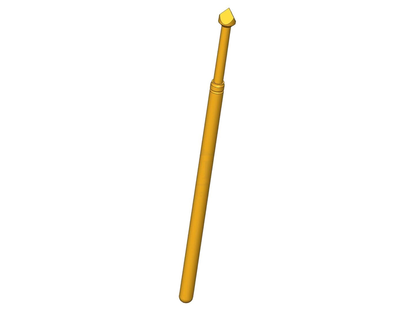 Ac de testare 5A, Ø 1,7 mm, vârf daltă, aurit