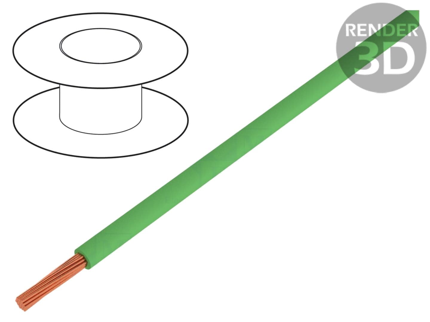 Cablu electric verde 4 mm² H07V2-K PVC 450V/750V
