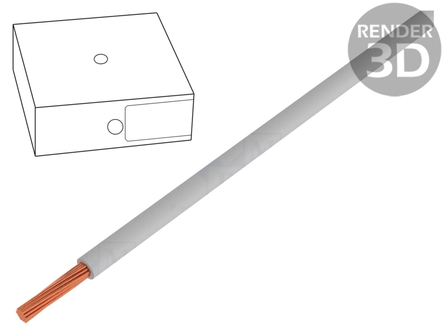 Cablu Cupru Litat 2,5mm² PVC Gri 450/750V