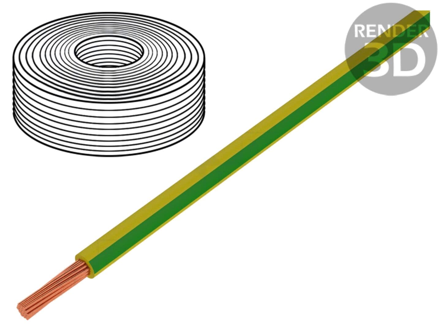 Cablu H07V-K 4mm2 galben-verde