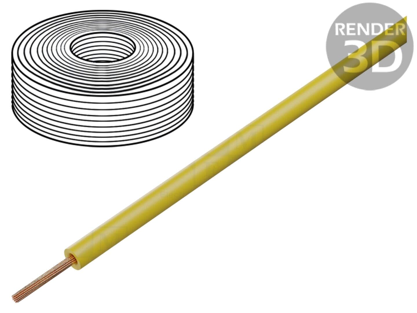 Cablu H07Z-K litat Cu 4mm2 LSZH galben