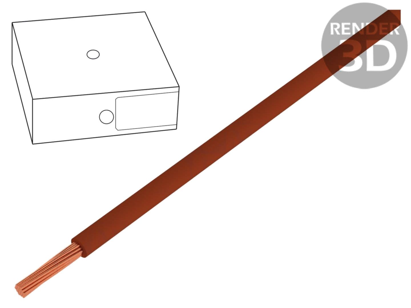Cablu H07V2-K litat Cu 2,5mm2 maro