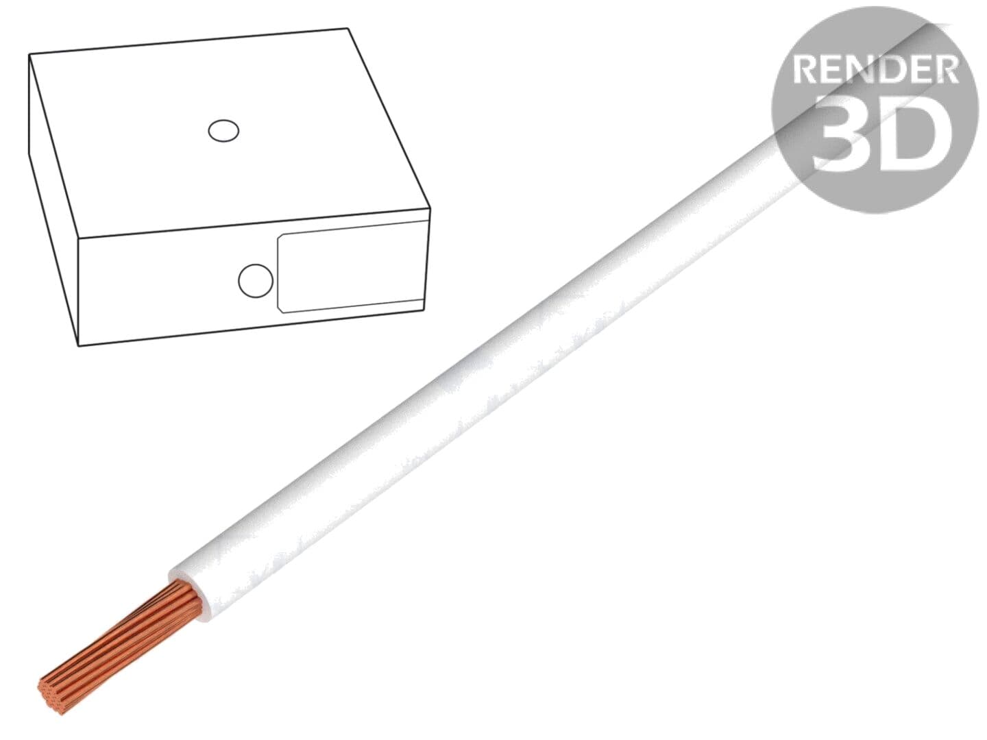 Cablu H07V2-K 2,5mm2 alb