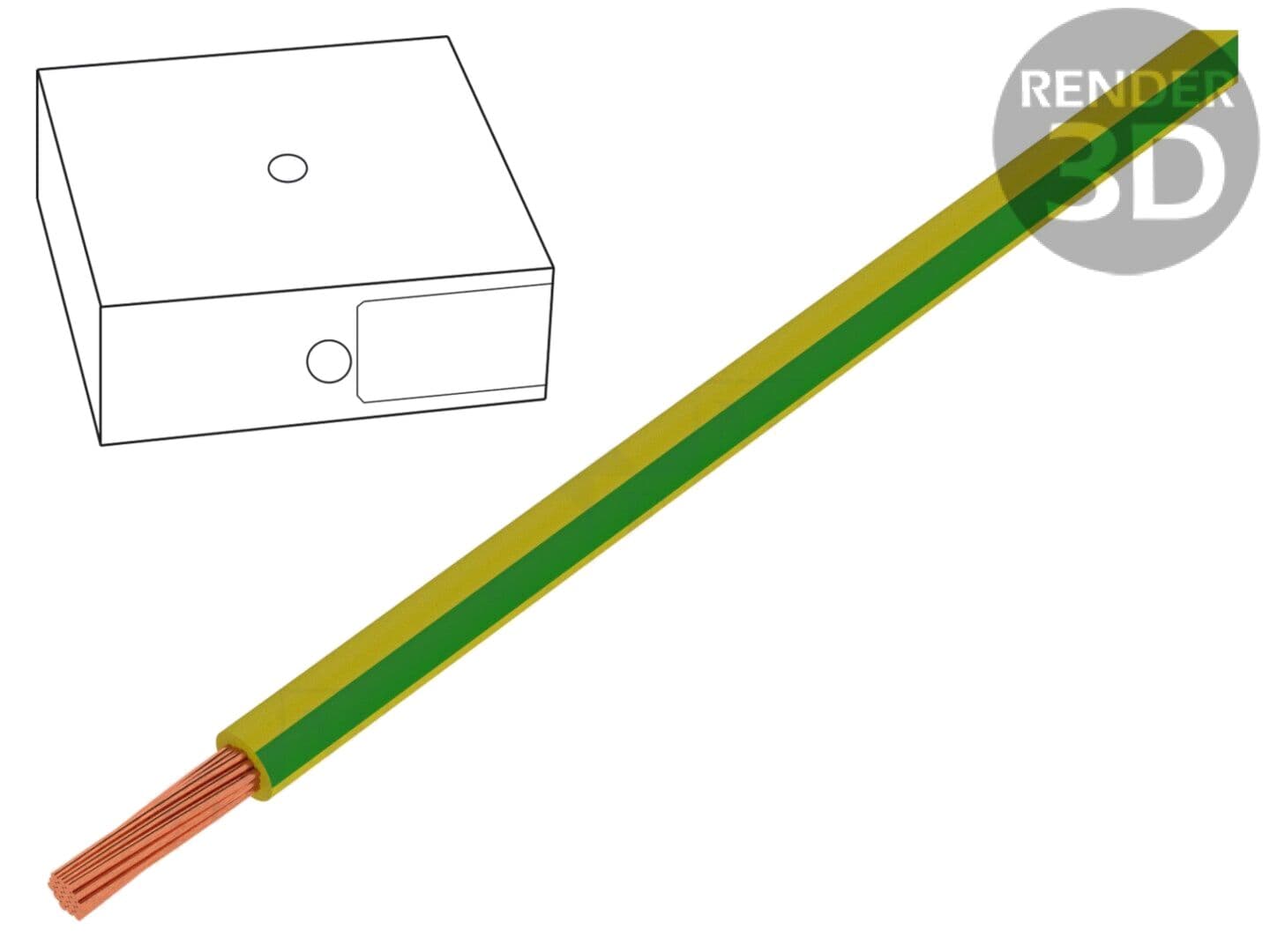 Cablu H07V2-K 6mm2 galben-verde