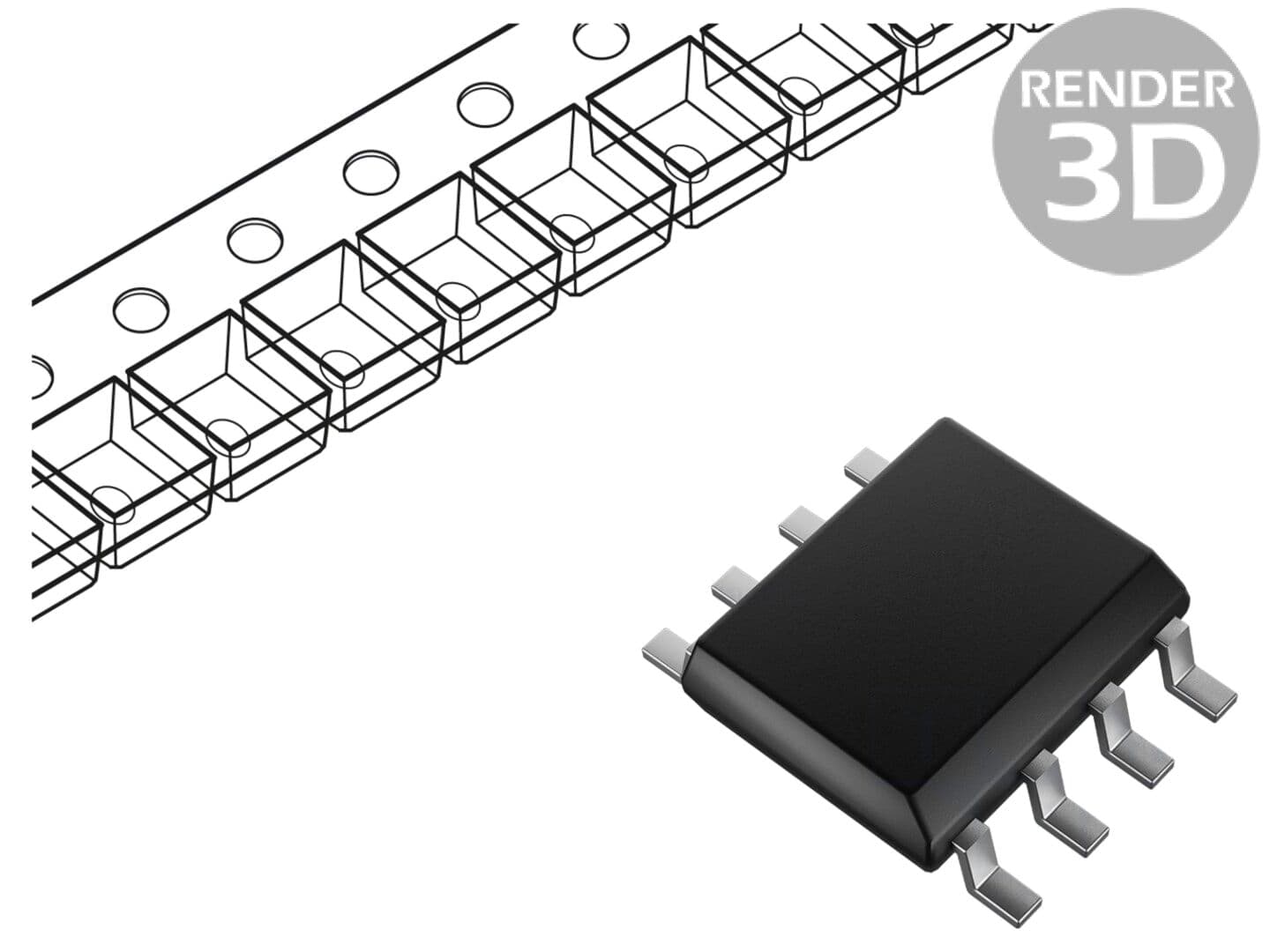 Amplificator de măsurare 400kHz SO8 Texas Instruments 100V/V 25uV