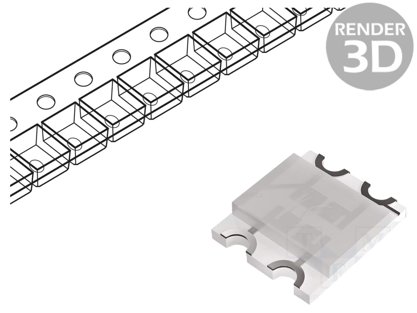 LED SMD 1210 RGB 3,2x2,7mm cu lentilă transparentă 20mA