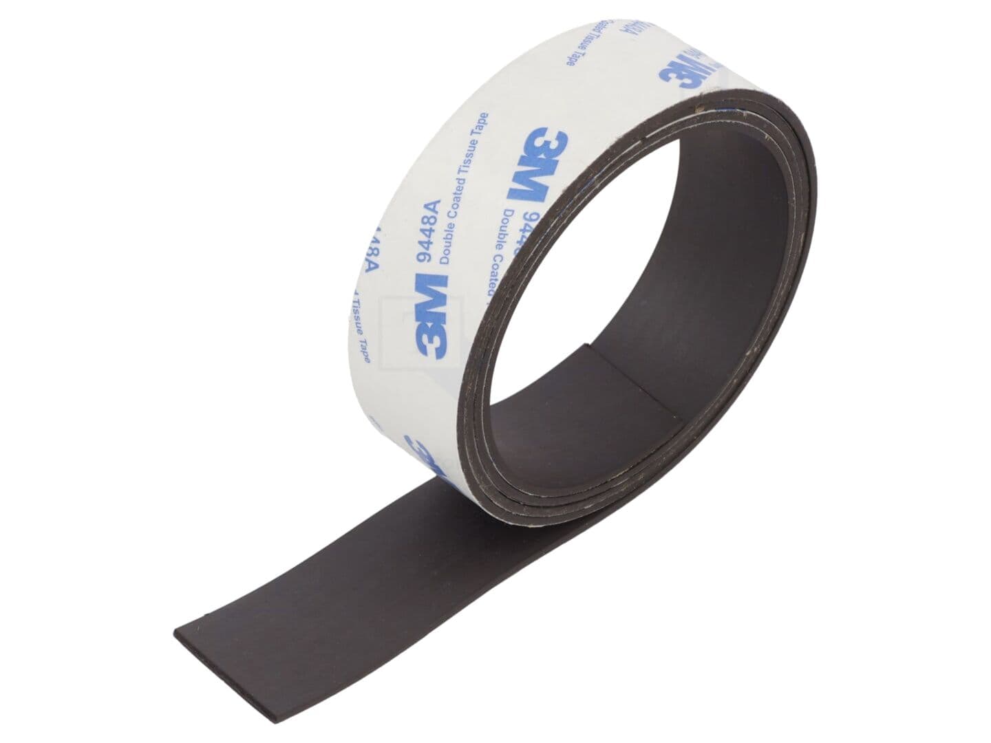 Bandă magnetică neagră 25mm x 1m, rezistentă la temperaturi de până la 70°C