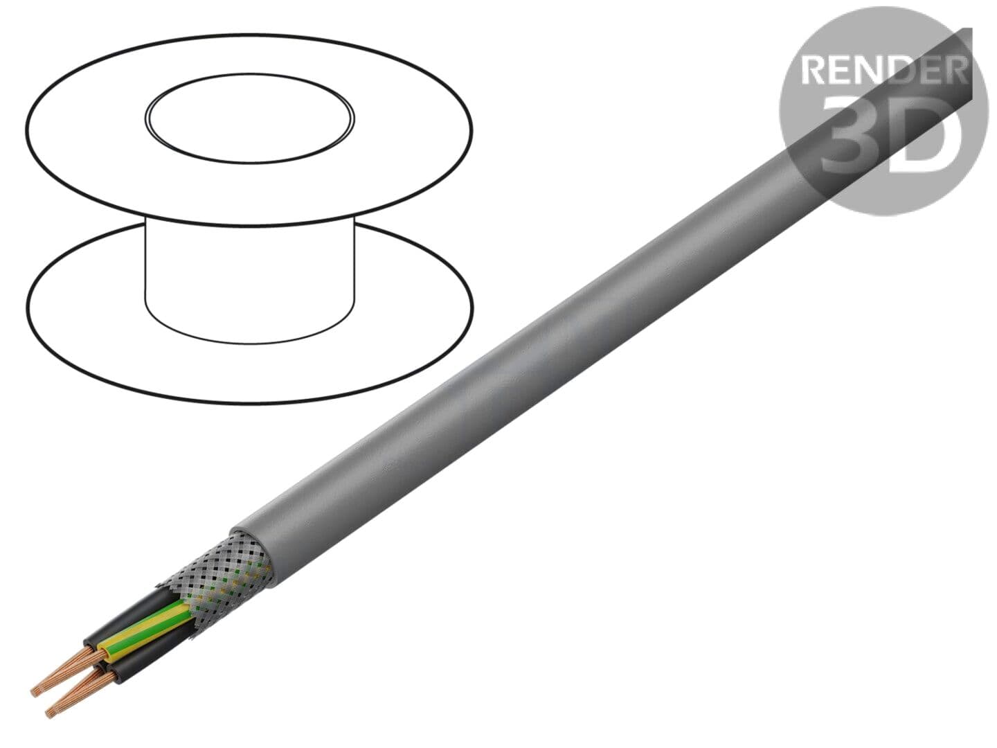 Cablu LSZH JZ-500 HMH-C Gri 7G0.75mm2 300/500V