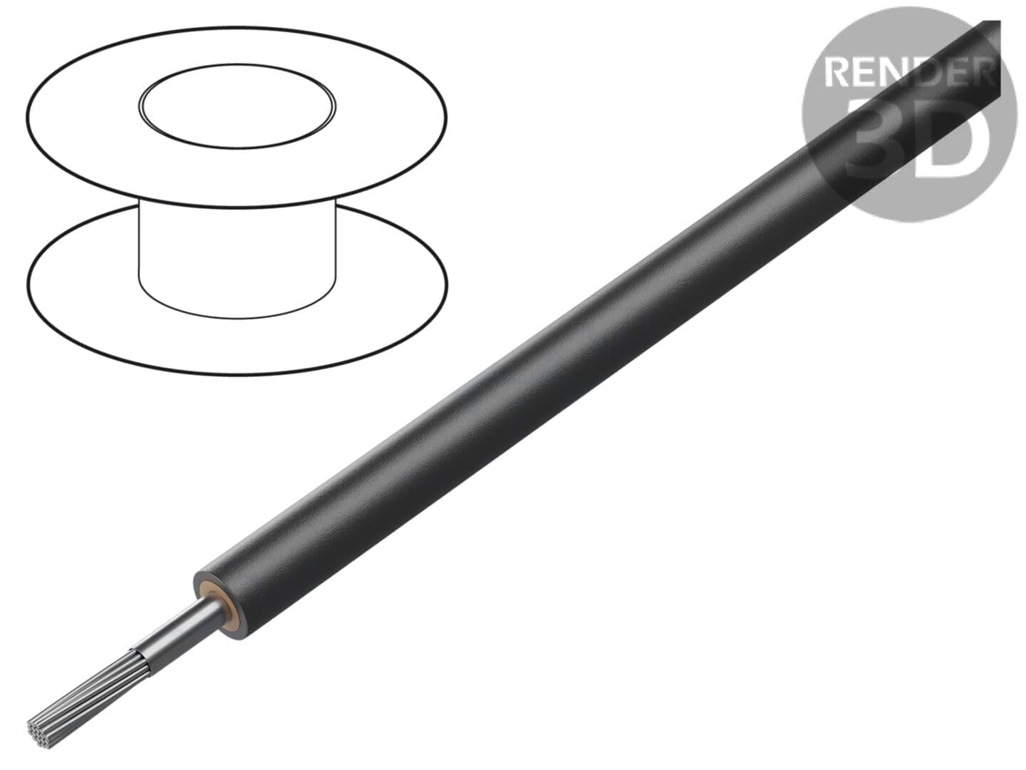 Cablu litat NSGAFÖU 1x4mm², negru, 3kV, rezistent la uleiuri