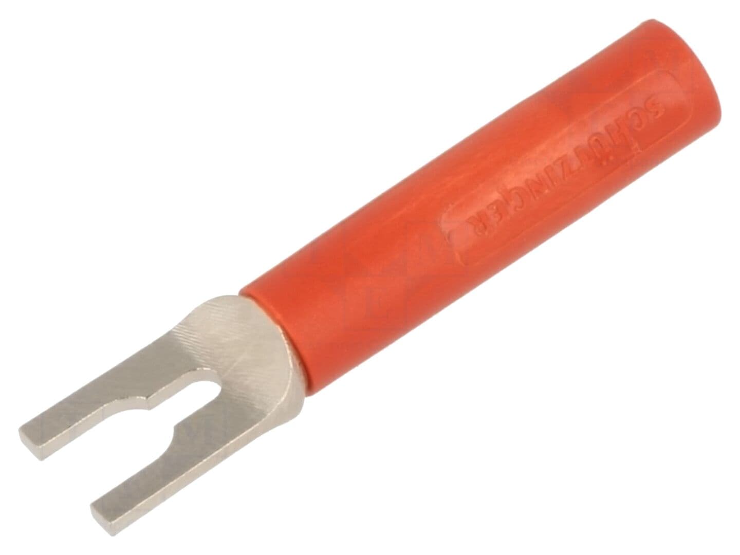 Conector de laborator tip furcă roşu 20A, 1kV, 37mm - SCHÜTZINGER