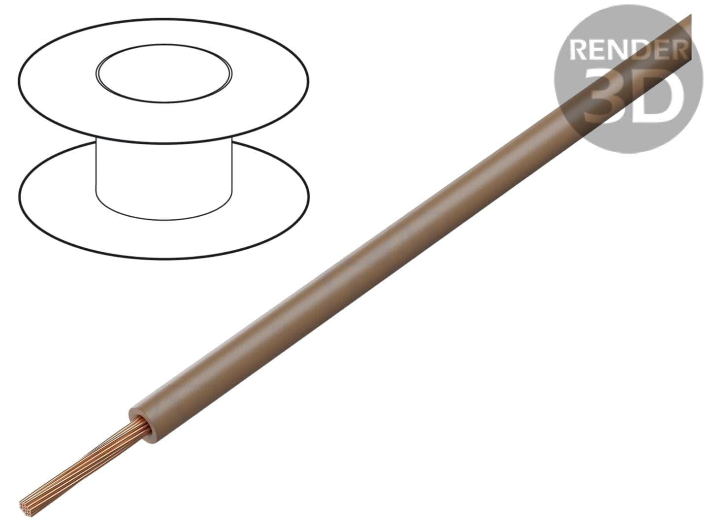 Cablu Electric 1mm2 PVC Maro Deschis 300/500V