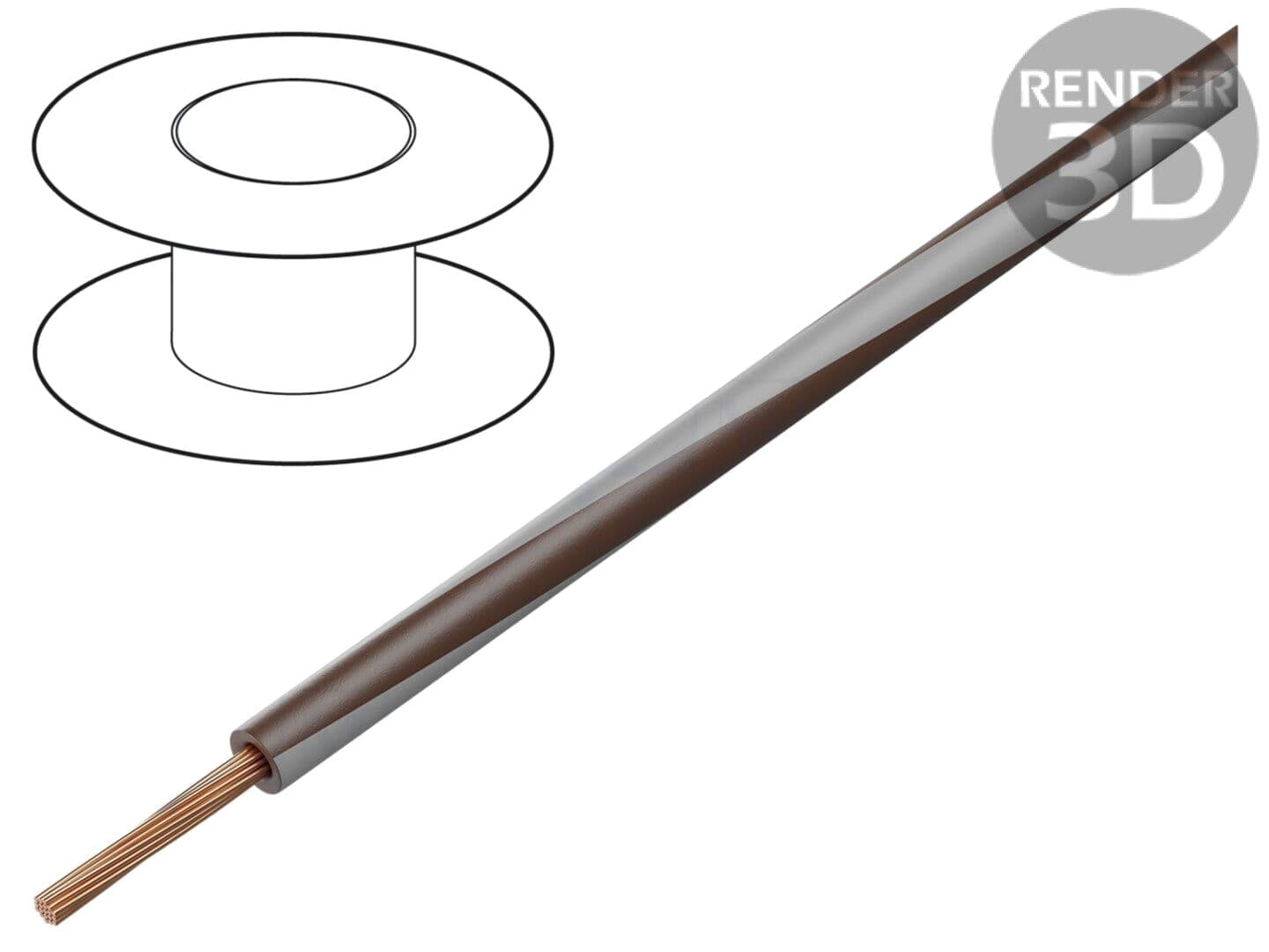 Cablu H05V-K 1mm2 PVC Gri Maroniu 300V/500V