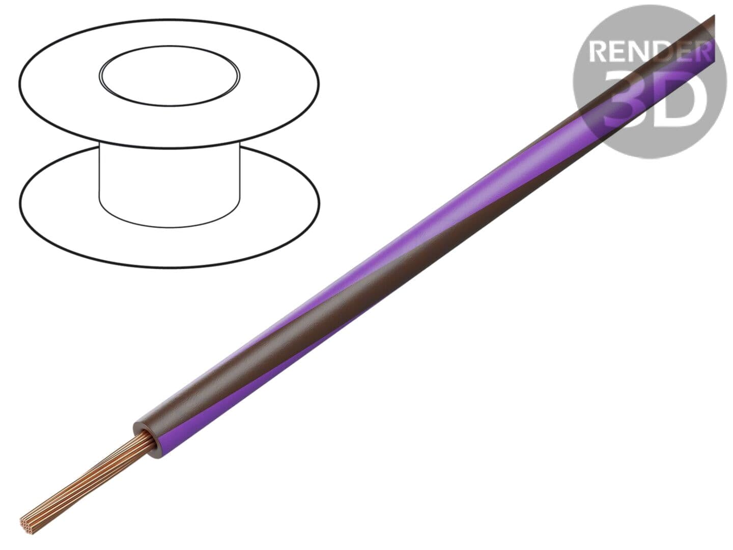 Cablu Electric 1mm2 Maro-Violet PVC 300V/500V