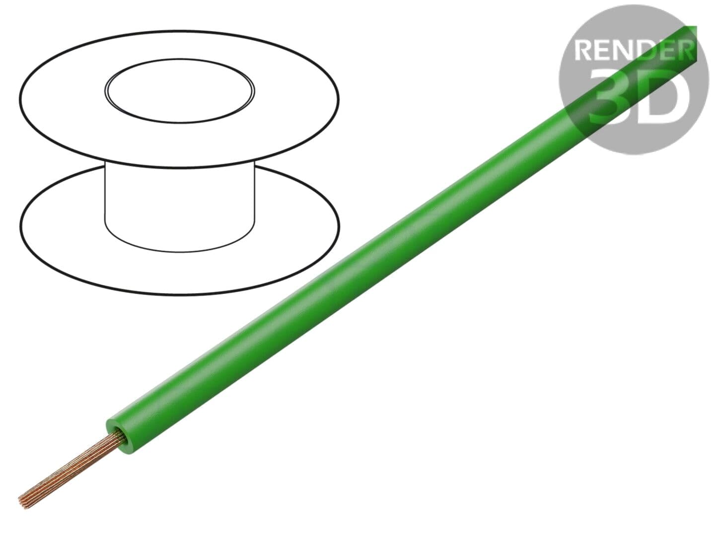 Cablu Electric PVC Verde 1mm2