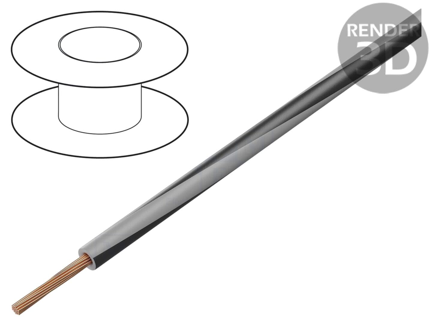 Cablu H05V-K, litat, Cu, 1mm2