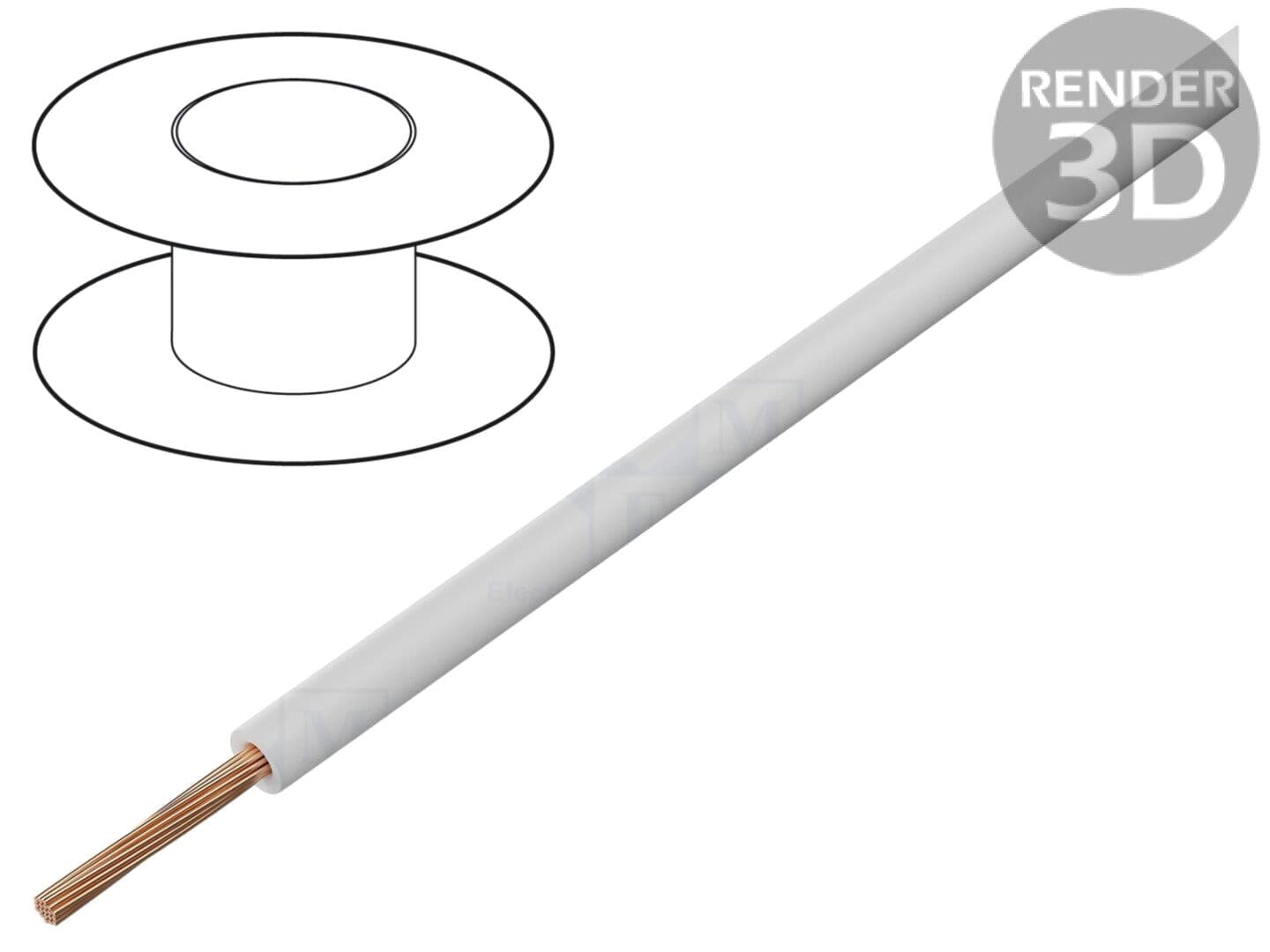 Cablu Electric PVC Alb 1mm2 300V/500V