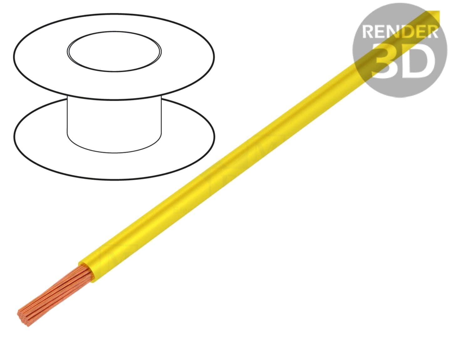 Cablu Electic Cupru 1mm2 PVC Galben