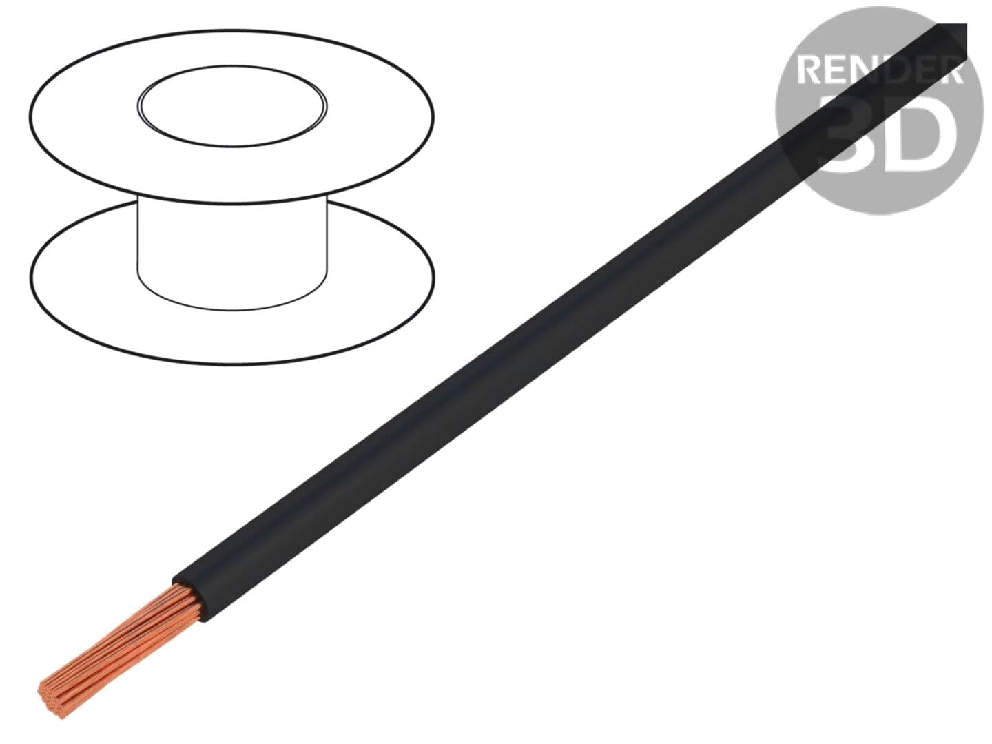 Cablu Electric PVC Negru 2,5mm2