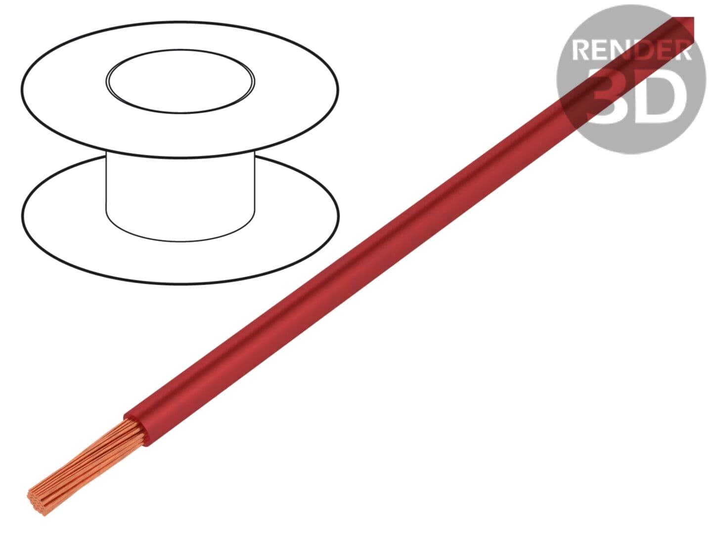 Cablu PVC 2,5mm2 Roșu