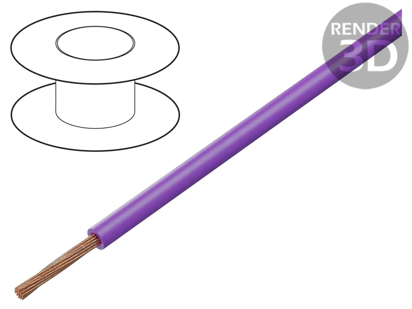 Cablu Electric PVC Violet 2,5mm²