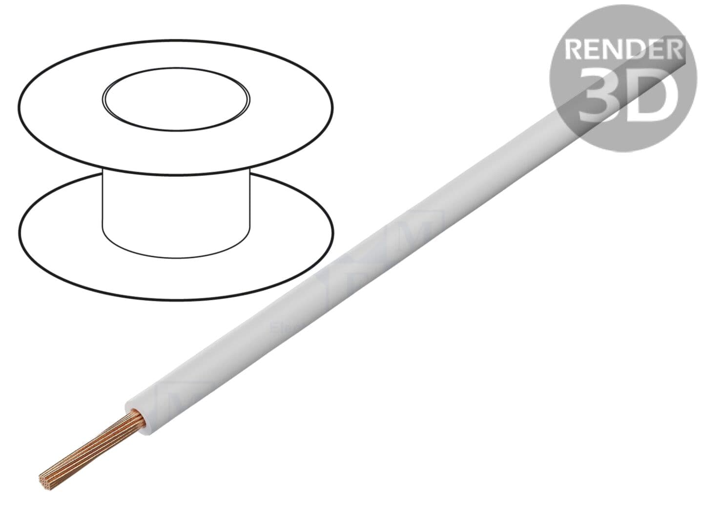 Cablu PVC Alb 2.5mm²
