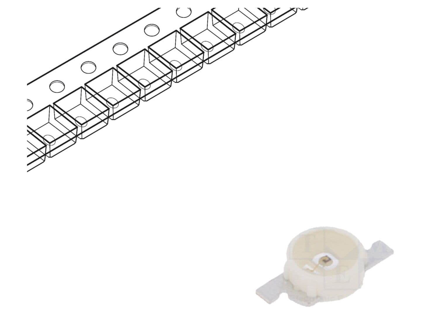 LED SMD verde 7,6÷24,2mlm 2,24÷7,1mcd Ø2,1mm 120° 2mA