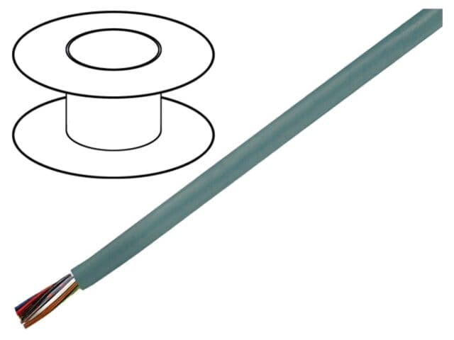 Cablu LiYY-UL 3x24AWG, 300V, litat, gri