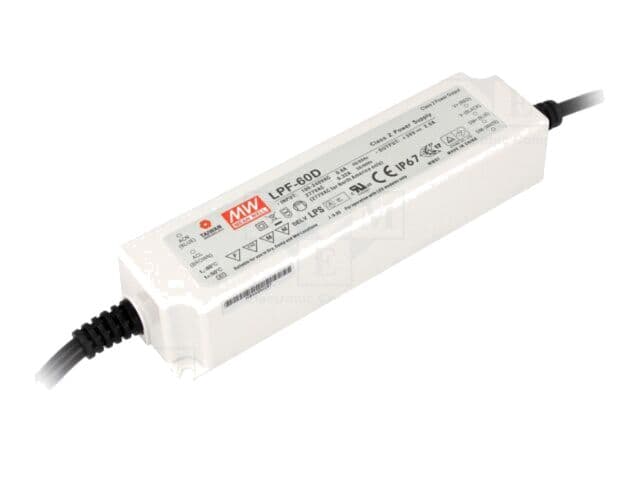 Alimentator LED pulsatoriu 60,12W 36VDC - IP67, MEAN WELL