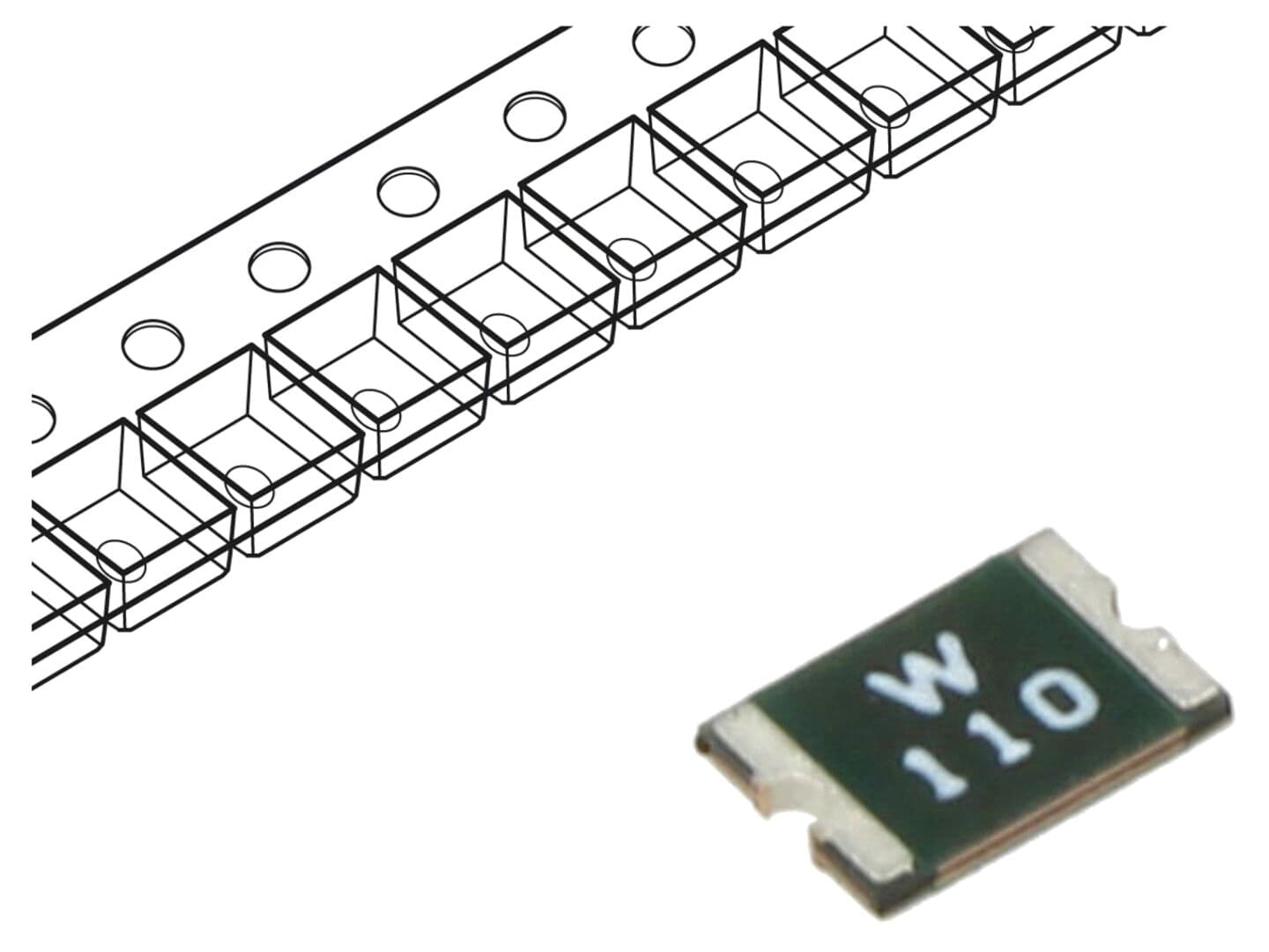 Siguranță Polimerică PTC WAYON 1,1A 40A SMD 1812 LP-MSM110