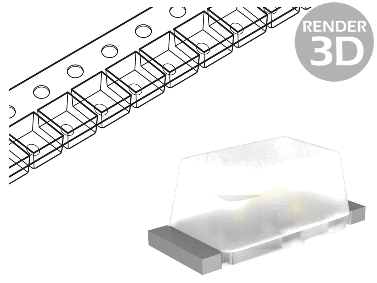 LED SMD 0603 roșie 0,0081-0,0161lm 1,8-4,5mcd 0,8x1,7x0,65mm