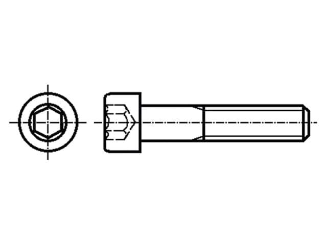 Șurub M14x45 cu cap rotund, imbus, HEX 12mm, oțel - RECA